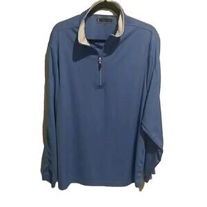 Golf Pebble Beach Dry Luxe Peformance 1/4 Zip Jacket Blue Size XL